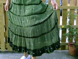 Green skirt